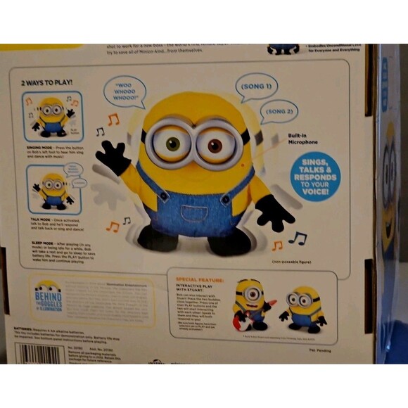 NEW Minions Movie Sing 'N Dance BOB Interactive Minion Thinkway Toys NIB - Picture 9 of 16